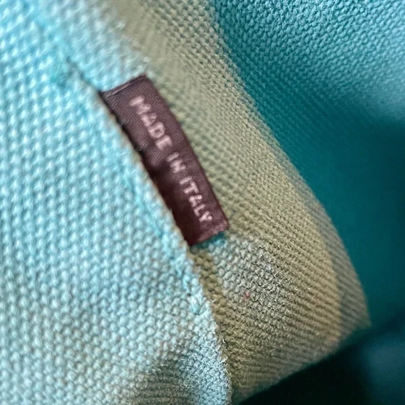 Prada Turquoise Studded Canvas Tote with Detachable Strap COA - Picture 12 of 16